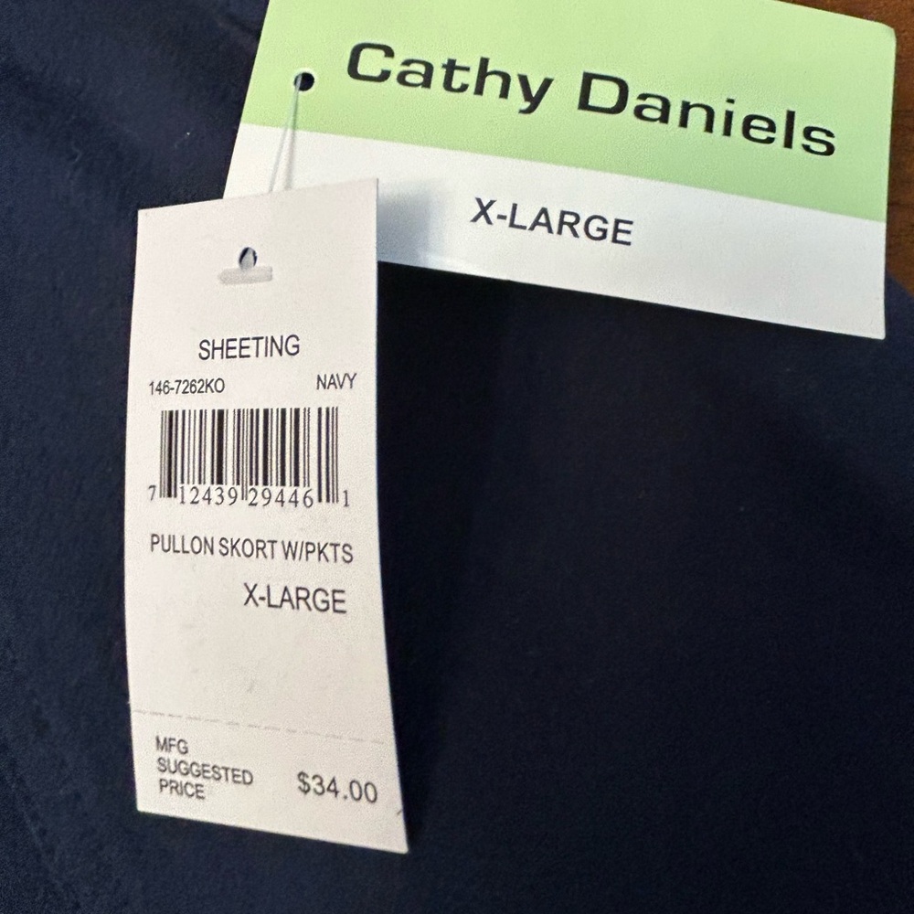 Skort Vintage Cathy Daniel’s Classic Pull On Navy SZ XL Athletic Tennis Golf - Picture 13 of 15